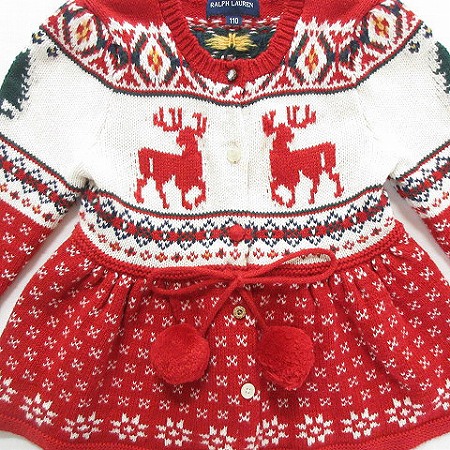 ラルフローレン RALPH LAUREN カーディガン 長袖 ノルディック柄  