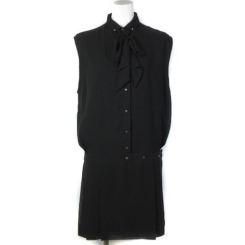 ディーゼル DIESEL 美品 シャツワンピース ノースリーブ ひざ丈 レース  