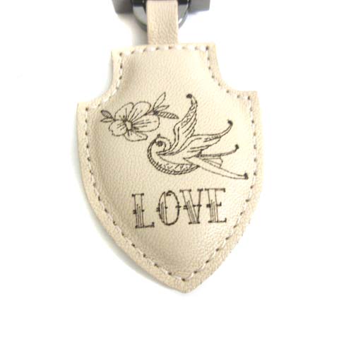 ロンシャン LONGCHAMP キーホルダー キーリング LOVE 鳥 花柄