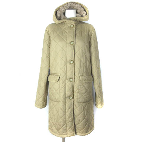 マッキントッシュ Mackintosh キルティング 中綿 フーデッド ロングコート ボア ベージュ L Ibo25 レディース 0 ベクトルパーク