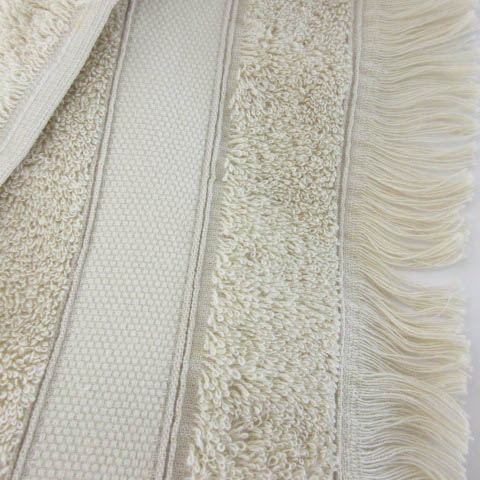 エルメス HERMES フェイスタオル 2点 セット フリンジ Hロゴ コットン 