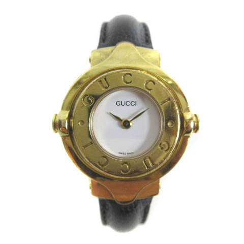 グッチ GUCCI 6600L Gロゴ ターンフェイス バングルウォッチ 腕時計 