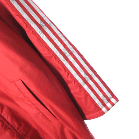 アディダス adidas ベンチコート 中綿ジャケット ロング丈 裏ボア