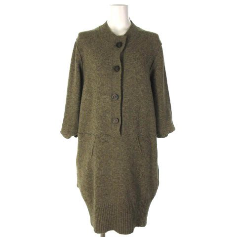 クロエ CHLOE ニットワンピース 7分袖 ヘンリーネック ウール100  