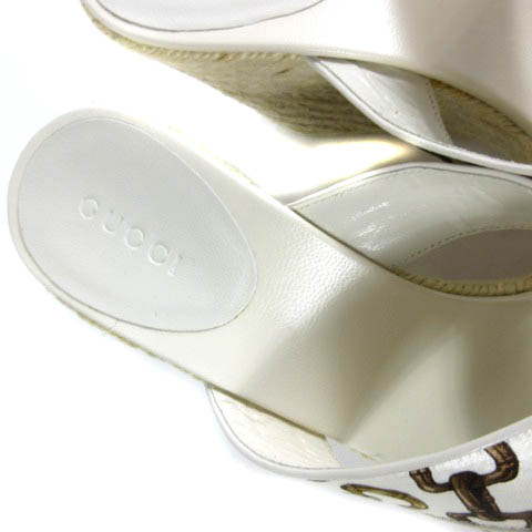 グッチ GUCCI 155041 ビット プリント サテン エスパドリーユ 