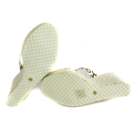 グッチ GUCCI 155041 ビット プリント サテン エスパドリーユ 