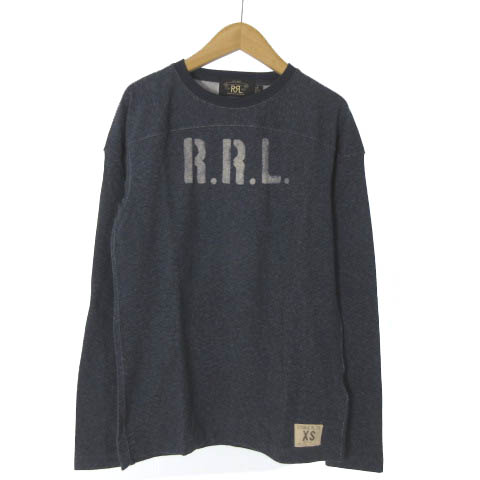 未使用品 ダブルアールエル RRL スウェット トレーナー 薄手 長袖 ロゴ 