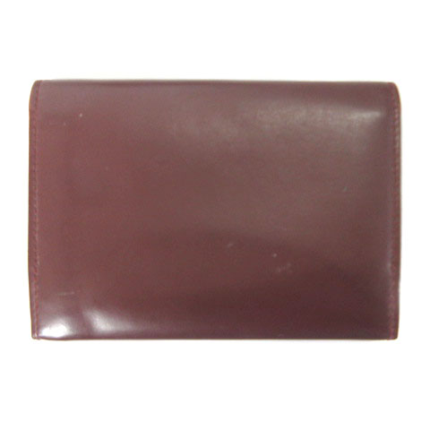 カルティエ Cartier カードケース 名刺入れ マスト レザー 二つ折り  