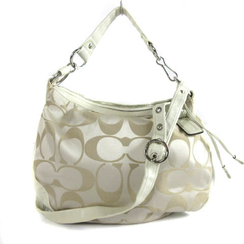 コーチ COACH F13707 シグネチャー ショルダーバッグ 2WAY ベージュ 