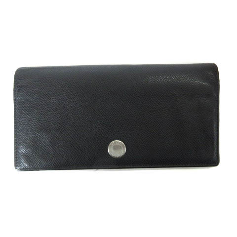 BVLGARI ブルガリ レザー 二つ折り 長財布 ブラック（BVLGARI ブルガリ  