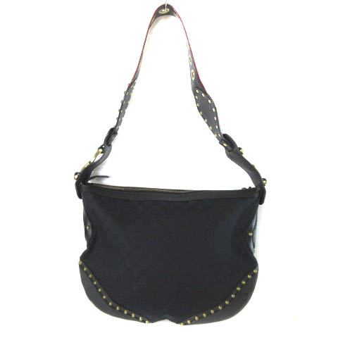 【美品】GUCCI ショルダーバッグ グッチ GUCCI 144011 ショルダーバッグ GGキャンバス スタッズ