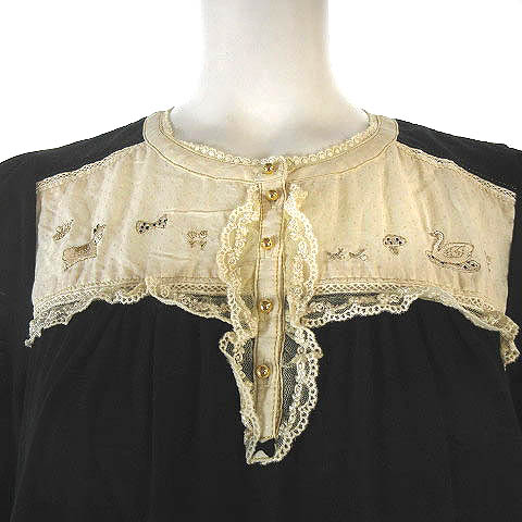 ロングワンピース　フランシュリッペ　franchelippee 刺繍 フランシュリッペ franche lippee ワンピース ひざ丈 レース刺繍