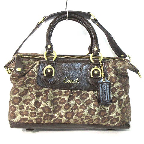 コーチ COACH アシュレイ オセロット ハンドバッグ ワンショルダー 