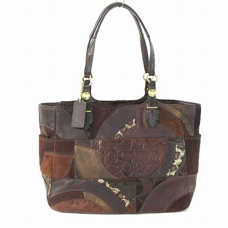 コーチ COACH トートバッグ ショルダー シグネチャー パッチワーク 