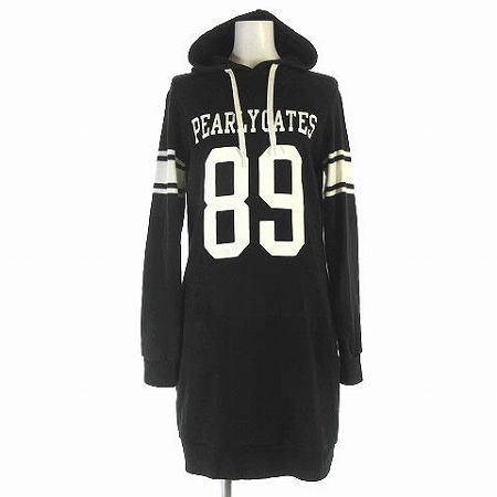 パーリーゲイツ PEARLY GATES パーカー ワンピース プリント ロゴ  