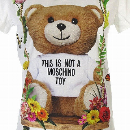 モスキーノ MOSCHINO Tシャツ カットソー 半袖 プリント くま クマ 
