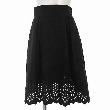 フォクシーニューヨーク FOXEY NEW YORK スカート ひざ丈 ハイウエスト  