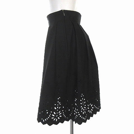 フォクシーニューヨーク FOXEY NEW YORK スカート ひざ丈 ハイウエスト  