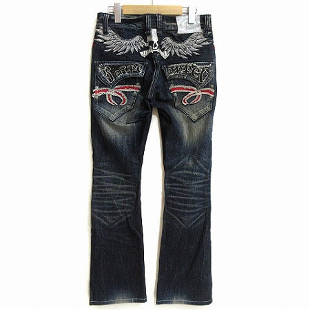 レッドペッパー RED PEPPER デニムパンツ ジーンズ ウィング スカル