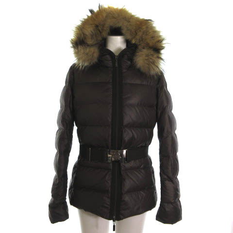 MONCLER ANGERS ダウンジャケット ファー ベルト付き モンクレール MONCLER ANGERS ダウンコート ダウンジャケット ベルト