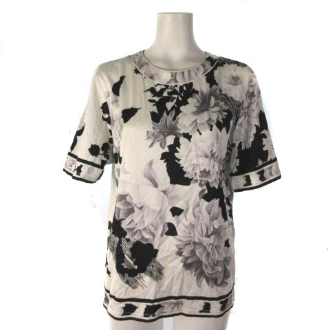 レオナール LEONARD ファッション FASHION 花柄 モノトーン カットソー 