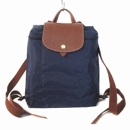 【極美品】 ロンシャン ルプリアージュ リュック ネイビー 折り畳み LONGCHAMP ロンシャン リュックサック バッグパック Le Pliage
