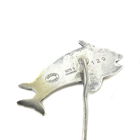 ジョージジェンセン GEORG JENSEN ピンブローチ イルカモチーフ