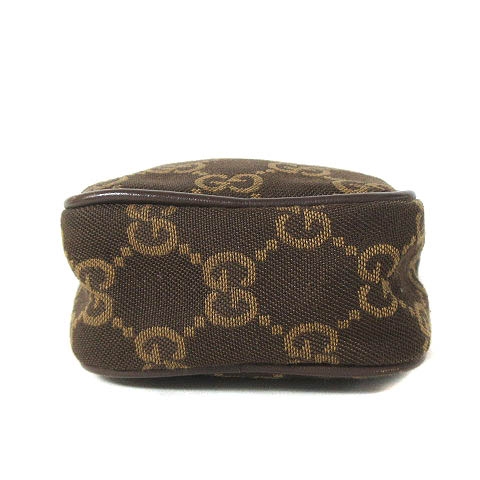 GUCCI - グッチ GGキャンバス シガレットケース ポーチ 茶色 GUCCI - 【本物保証】 箱付 グッチ GUCCI GGキャンバス 小物入れ