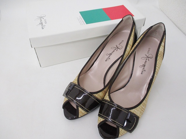 美品 銀座かねまつ パンプス 24cm ☆かねまつのレースパンプス(^^) 極