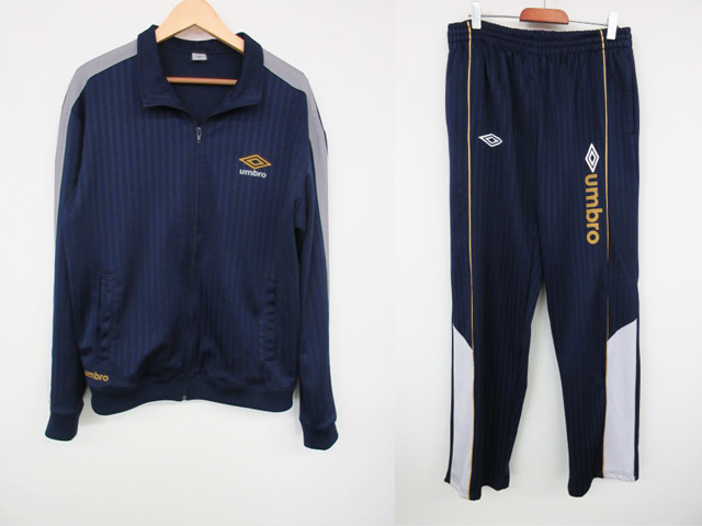 アンブロ Umbro ジャージセットアップ ネイビー シルバー ロゴ バック