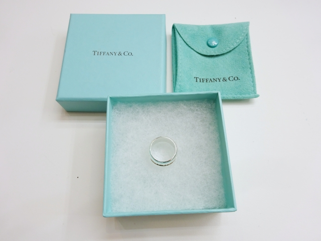 ティファニー Tiffany Co アトラス リング 箱付き 新品仕上げ済み 美品 7号 銀製 シルバー925 ワイド ローマ数字柄 指輪 アクセサリー レディース 086 ベクトルパーク