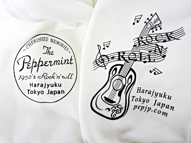 ペパーミント PEPPERMINT コブラロゴ パーカー 白×赤×黒 ホワイト