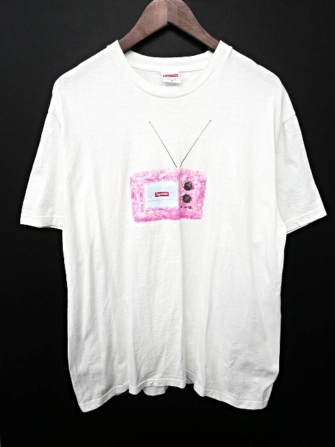 シュプリーム SUPREME 18SS TV Tシャツ M 白 ホワイト 綿 コットン100 