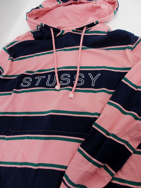 XL相当・STUSSY・ステューシー・ロンT・フラワー・ボーダー・ビッグプリント XL相当・STUSSY・ステューシー・ロンT・フラワー・ボーダー