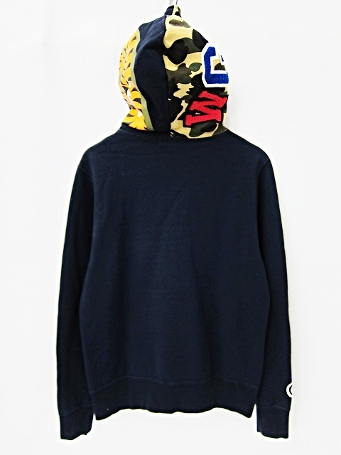 アベイシングエイプ A BATHING APE シャークパーカー 紺 ネイビー M 