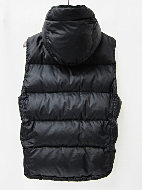 ポールスミスジーンズ Paul Smith Jeans ダウンベスト 黒 ブラック M 無地 ポリエステル ジップボタンアップ フード アウター 中綿 メンズ 086 ベクトルパーク
