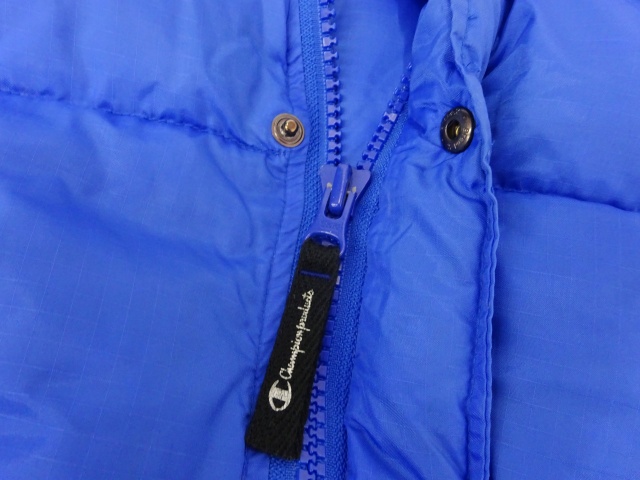チャンピオン CHAMPION WARM JAC ダウンベスト 青 ブルー ジップ+ 