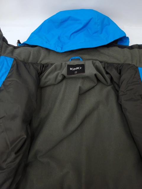 イグニオ Ignio スキーウェアセットアップ S 青 黒 ブルー ブラック ジャケット パンツ ロゴ刺繍 撥水加工 ウィンタースポーツ 上下セット メンズ 086 ベクトルパーク