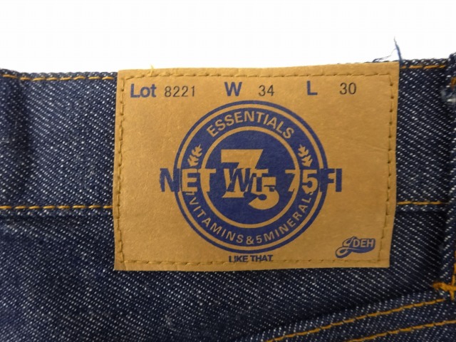 グッドイナフ GOODENOUGH ストレートデニムパンツ Lot 8221 NET WT 