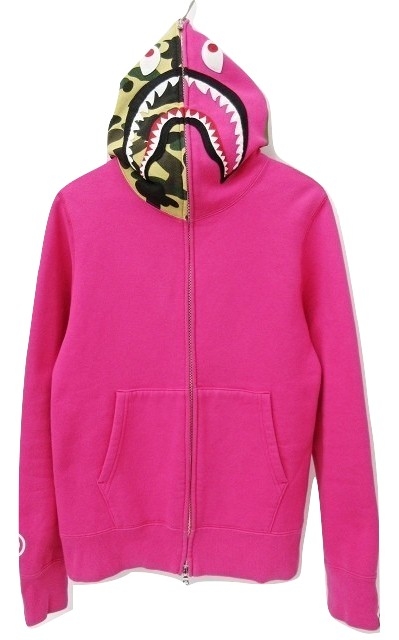 アベイシングエイプ A BATHING APE ジップアップ シャークパーカー M  