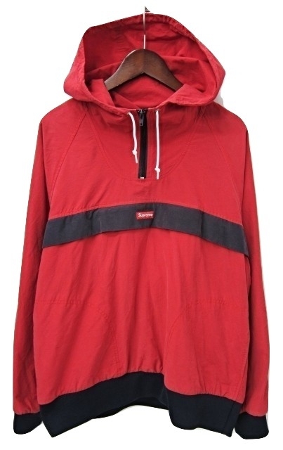 シュプリーム SUPREME ハーフジップ マウンテンパーカー 赤 レッド M 