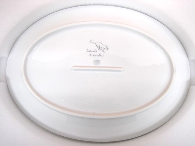 未使用品 エルメス HERMES 赤道直下のスケッチ オーバルプラッター 36