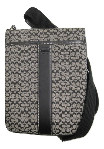 コーチ Coach 斜めがけショルダーバッグ 黒 ブラック キャンバス レザー ロゴ ポシェット ポーチ付き メンズ レディース 087 ベクトルパーク