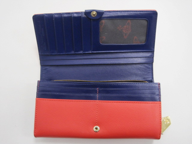 特価未使用 長財布 Vivienne Westwood 赤×青 レッド×ブルー 特価未使用 長財布 Vivienne Westwood 赤×青 レッド×ブルー