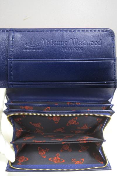 特価未使用 長財布 Vivienne Westwood 赤×青 レッド×ブルー ヴィヴィアンウエストウッド Vivienne Westwood 2つ折り長財布