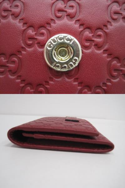 GUCCI グッチ　名刺入れ　カードケース　赤 グッチ カードケース/名刺入れ メンズ レディース グッチシマ