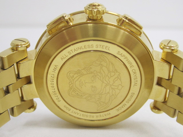 ヴェルサーチ ヴェルサーチェ Versace メンズ腕時計 シルバー文字盤 ゴールド ファッションウォッチ メンズ 087 ベクトルパーク