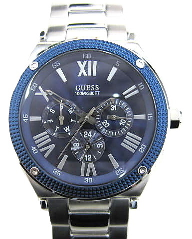 ゲス Guess カレント Current メンズ腕時計 クオーツ W0246g2 ブルー 青 ウォッチ カレンダー 防水 箱付 088 201803110765 ベクトルパーク