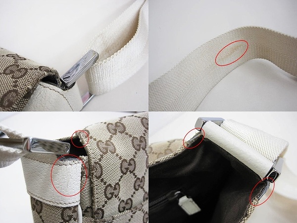 良品✨グッチ ショルダーバッグ GGキャンバス キャンバス アイボリー 0HL GUCCI グッチ ショルダーバッグ GGキャンバス/レザー アイボリー