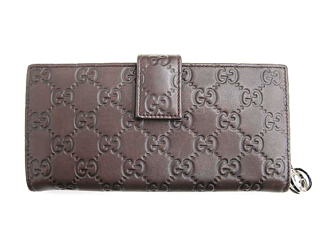 グッチ GUCCI グッチシマ 2つ折り長財布 ブラウン 233024 ウォレット 